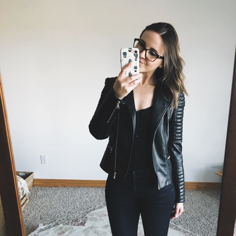 H&M Faux Leather Moto Jacket